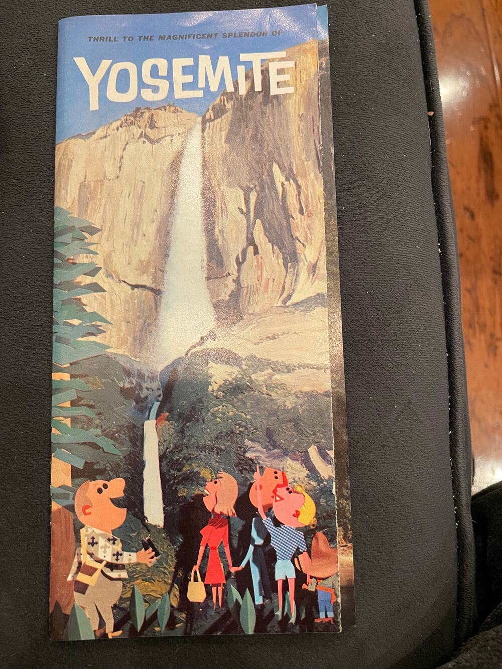 Vintage 1961 Yosemite National Park Brochure Map Travel Guide California